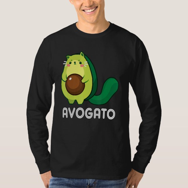 T-shirt Avagato Cat Avogato Avocado (Devant)