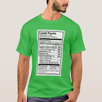 T-shirt Avance "l'information nutritionnelle d'étiquette "