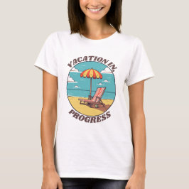 T-shirt Avancement Vacances À L'Arrière Plage D'Été