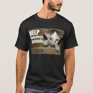 T-shirt (avant) animal sans abri d'aide