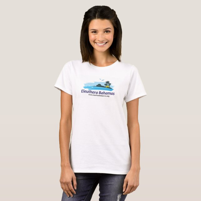 T-shirt avant de logo d'Eleuthera Bahamas des (Devant entier)
