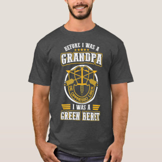 T-shirt Avant D'Être Grand-Père, J'Étais Beret Vert