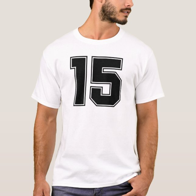 T-shirt Avant du numéro 15 et copie de postérieur (Devant)