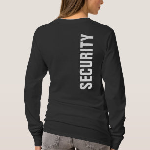 T-shirt Avant Et Arrière Imprimer Noir Blanc Femme Sécurit