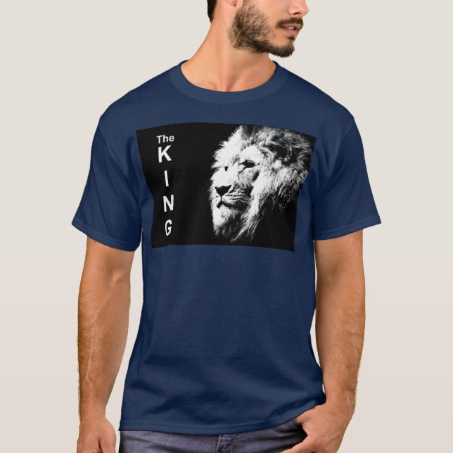 T-shirt Avant Et Arrière Le Roi Moderne Pop Art Tête De Li (Devant)