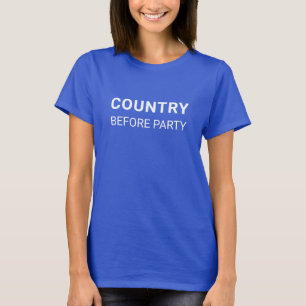T-shirt Avant et arrière pays avant le parti politique