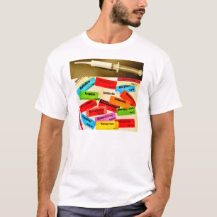 T-shirt Avant et dos - drogues et étiquettes anesthésiqu
