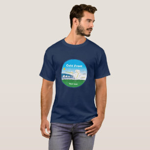 T-shirt Avant froid de météorologie - bleu d'anneau