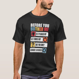 T-shirt Avant que vous ne me déconcertez administrateur ad