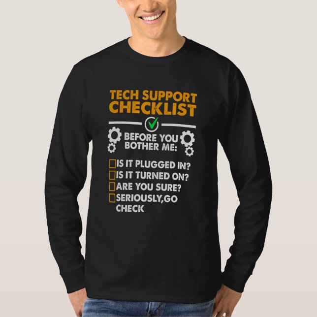 T-shirt Avant que vous ne m'ennuie Geek Funny Tech Support (Devant)