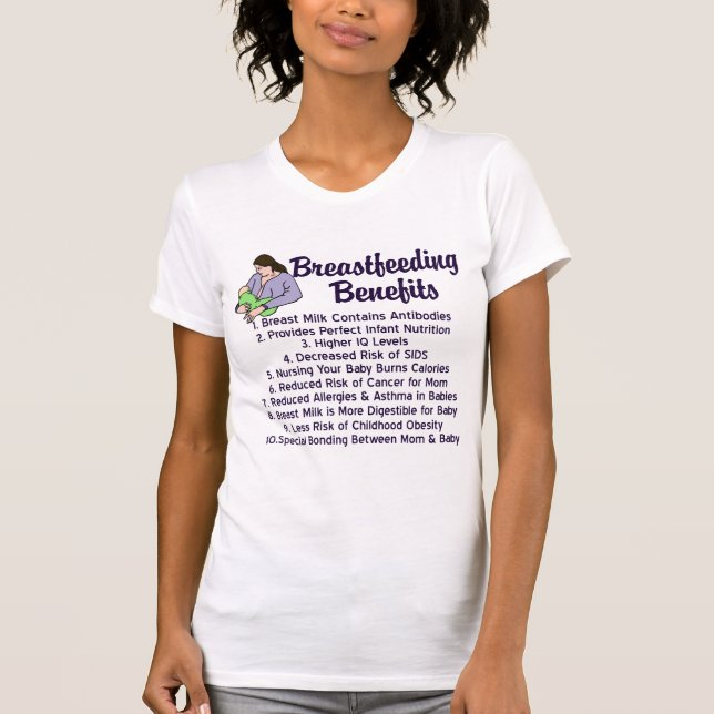 T-shirt Avantages pour l'allaitement (Devant)