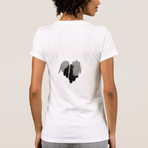 T-shirt avec cadre cardiaque pulvérisé modérée