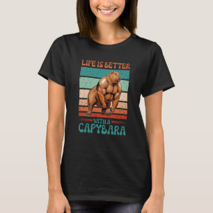T-shirt Avec Capybara Fitness Bodybuilder