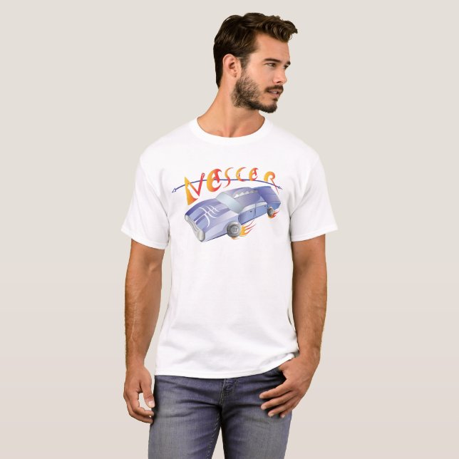 t-shirt avec chemise design nascar (Devant entier)