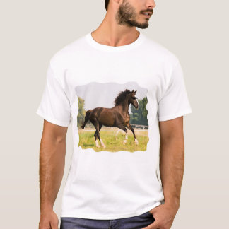 T-Shirt Avec Cheval Portant Des Lunettes De Soleil