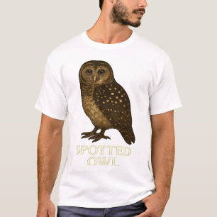 T-shirt avec chouette tachetée : T-shirt avec espè