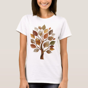 T-shirt avec citation Arbre aux feuilles d'argent