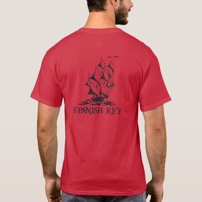 T-shirt avec clé espagnole - Logo noir (Dos)
