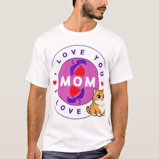 t-shirt avec design chat et maman