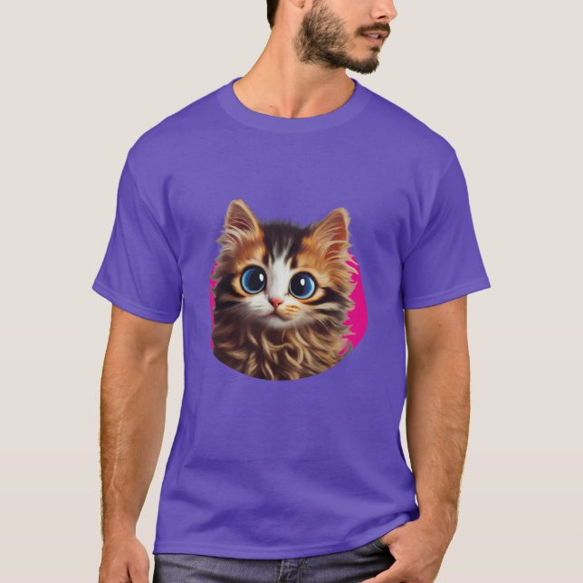 t-shirt avec design de chat mignon (Devant)