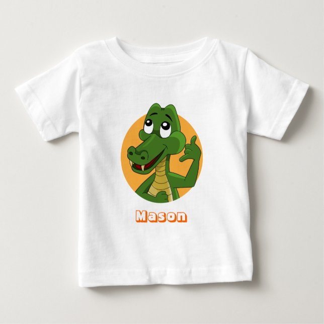 T-shirt avec dessin animé Alligator (Devant)
