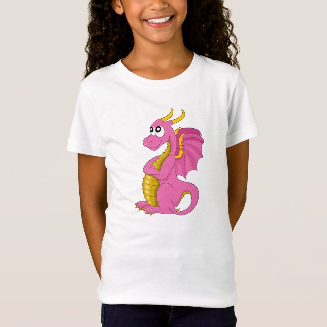 T-shirt avec dessin de dragon (Devant)