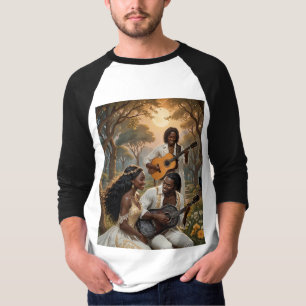 T-shirt avec deux guitaristes jouant pour une fill
