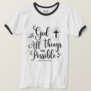 T-shirt Avec Dieu toutes les choses sont possibles - Matth