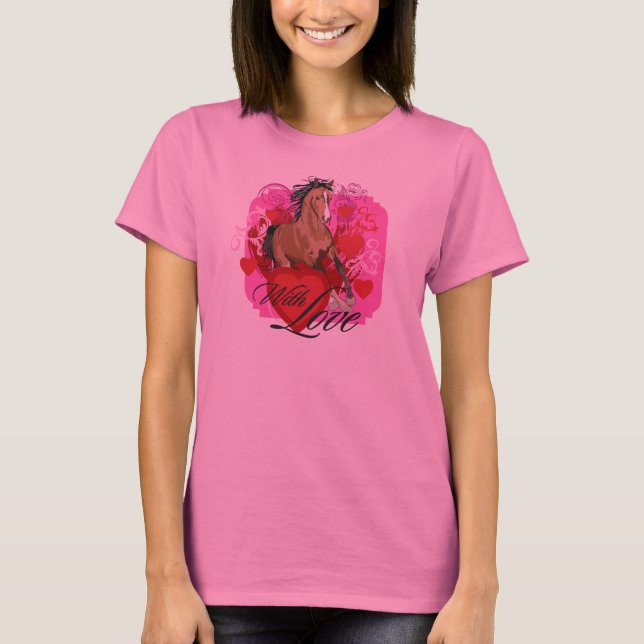 T-shirt Avec douille de dames d'amour la longue (Devant)