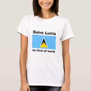 T-shirt avec drapeau, carte et texte de Sainte-Luc