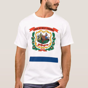 T-shirt avec drapeau de l'état de Virginie Occiden