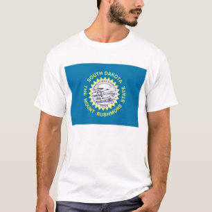 T-shirt avec drapeau de l'Etat du Dakota du Sud US