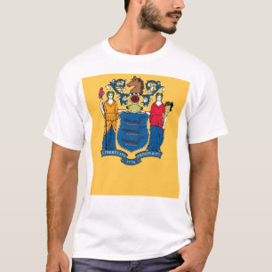 T-shirt avec drapeau de l'État du New Jersey USA