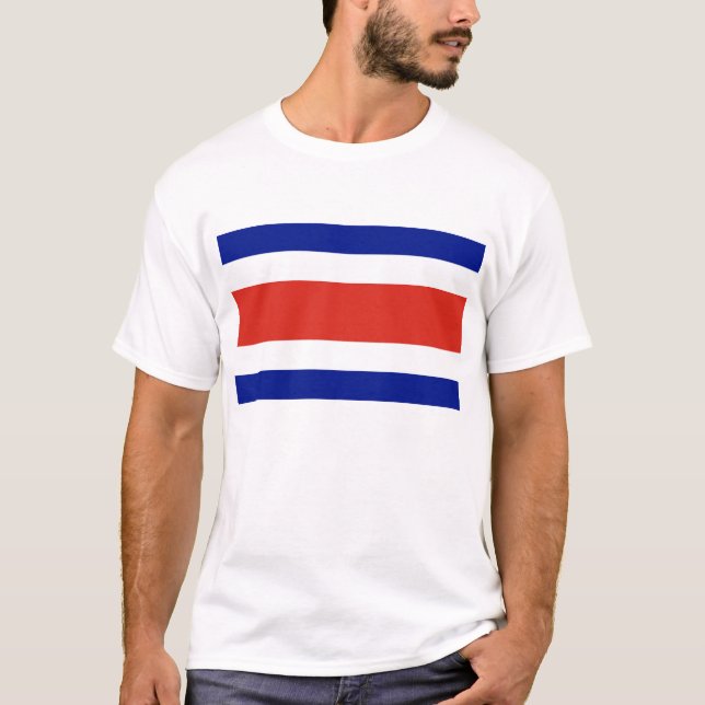 T-shirt avec drapeau du Costa Rica (Devant)