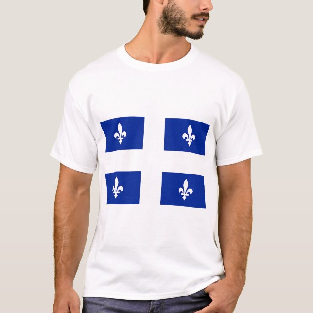 T-shirt avec drapeau du Québec, Canada (Devant)
