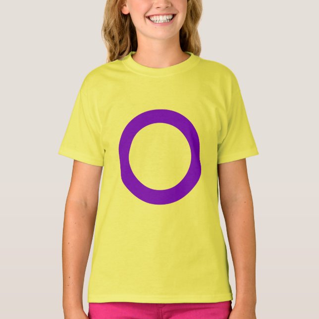 T-shirt avec drapeau intersexe (enfant) (Devant)