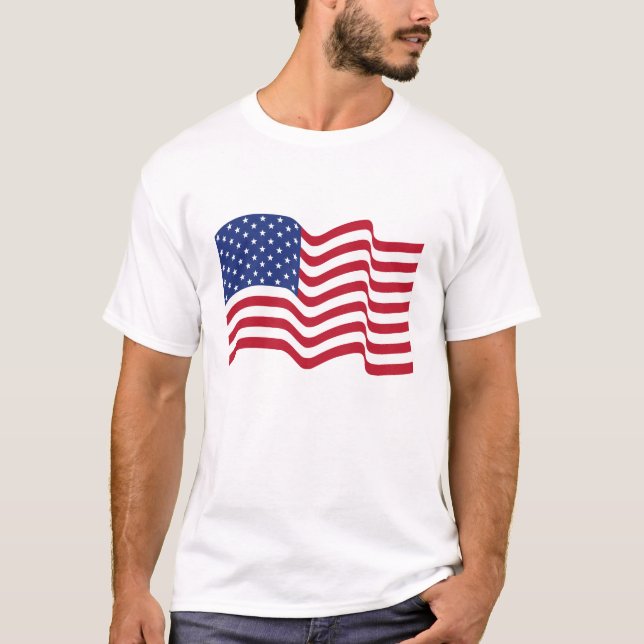 T-shirt avec drapeau patriotique américain (Devant)