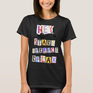 T-shirt avec écriture colorée