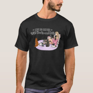 T-shirt Avec Edward Gorey Chats et Livres Femmes