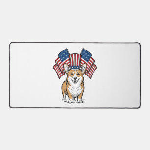 T-shirt avec gravure vintage de chien Corgi patrio