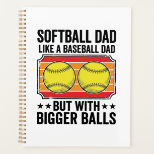 T-shirt avec gravure vintage Papa Softball Boules