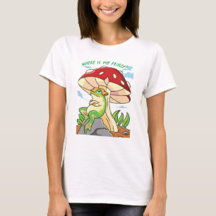 T-shirt avec grenouille "Où est mon prince ?"