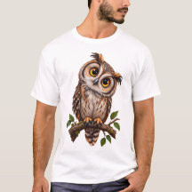 T-shirt avec illustration de chouette mignonne sur