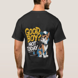 T-shirt avec illustration drôle de chat : Pas aujo
