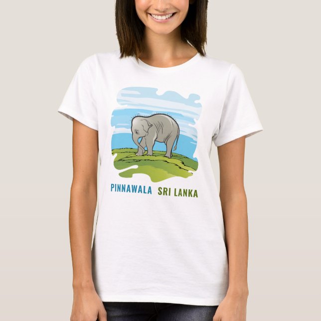 T-shirt avec illustration d'un bébé éléphant (Devant)