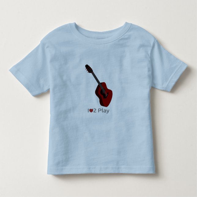 T-shirt avec illustration d'une guitare électrique (Devant)