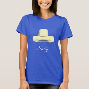 T-Shirt avec image de chapeau dessin animé et text