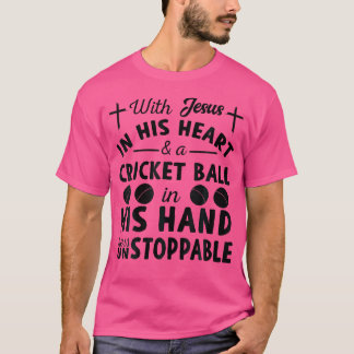 T-shirt Avec Jésus Dans Le Coeur Il Est Inarrêtable Cricke