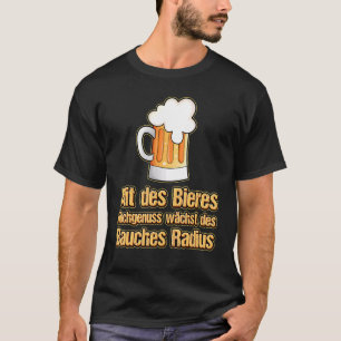 T-shirt Avec La Bière Haute Plaisir Augmente L'Abdomen Rad