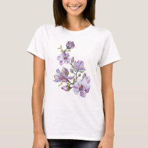 T-shirt avec la copie de fleurs pour des femmes